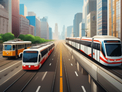 Perkembangan sistem transportasi umum di kota-kota besar