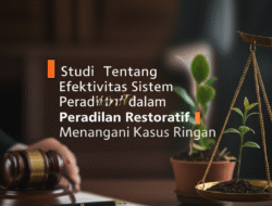 Studi Tentang Efektivitas Sistem Peradilan Restoratif dalam Menangani Kasus Ringan
